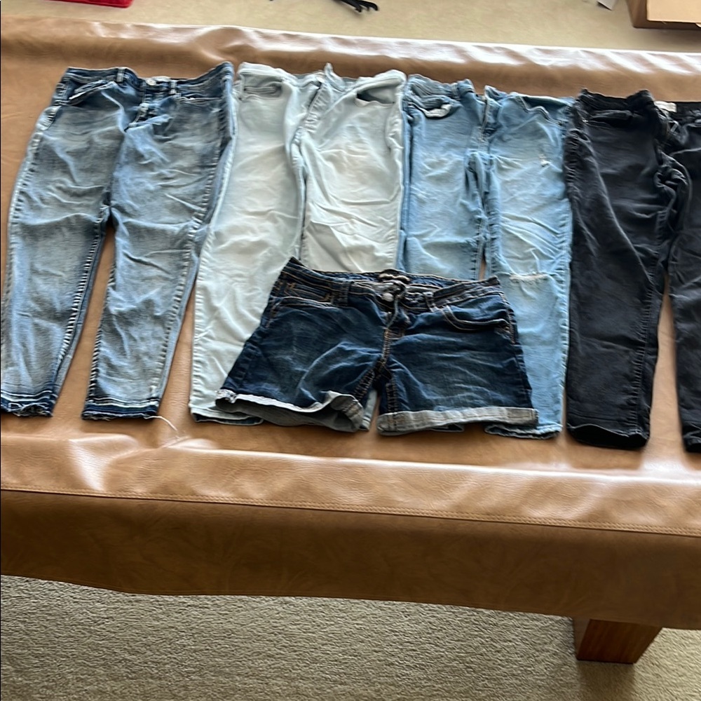 Juniors Size 13 Assorted Denim Jeans and Shorts Collection